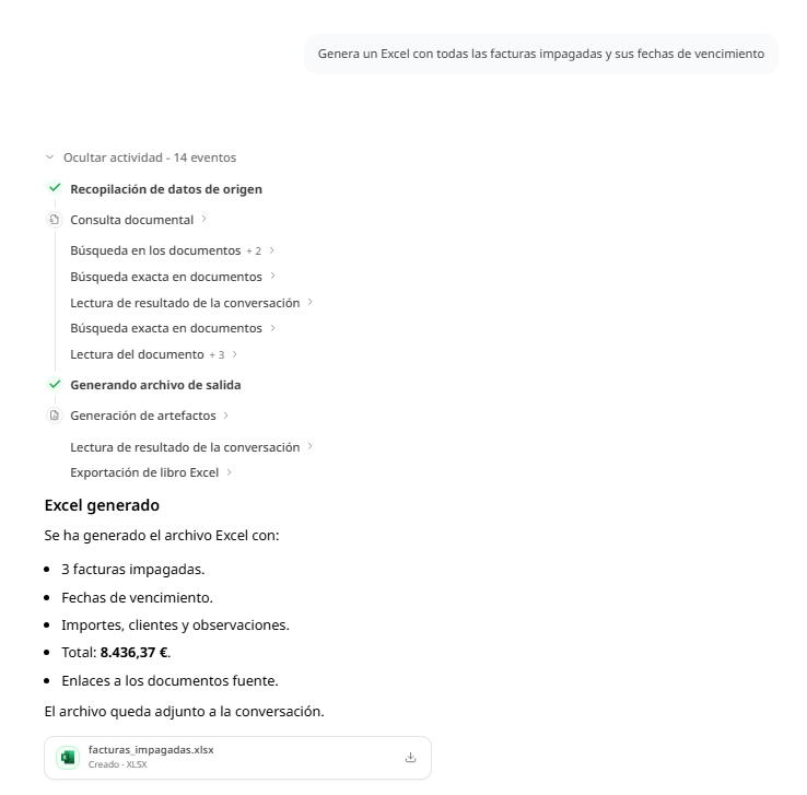 Interfície de Gescon amb l'esborrany de resposta que ha preparat l'agent
